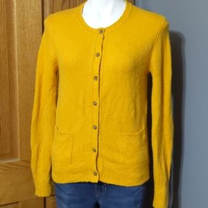Loft Mustard Button Down Cardigan